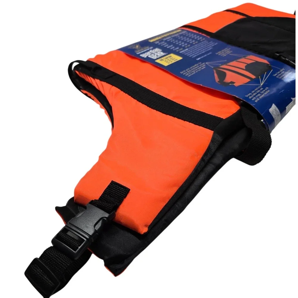 Guardian Gear Aquatic Pet Preserver Dog Life Jacket Orange Black XX Large XXL